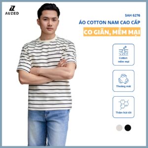 [AUZED] Áo cotton nam cao cấp 5AH 6276